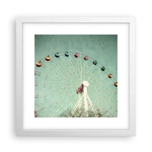 Poster in white frmae - Come Have Fun - 30x30 cm