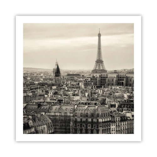 Poster - Over the Roofs of Paris - 60x60 cm