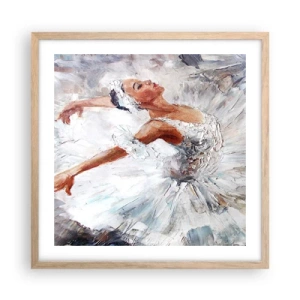 Poster in light oak frame - Delicate and Light As a Tulle - 50x50 cm
