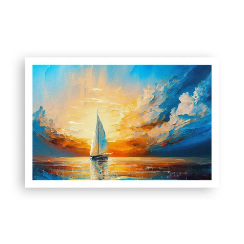 Poster - Sailing in Gold - 91x61 cm