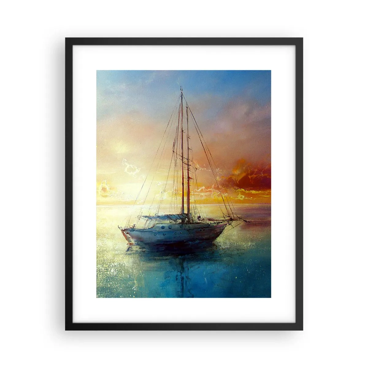 Poster in black frame - In a Golden Bay - 40x50 cm