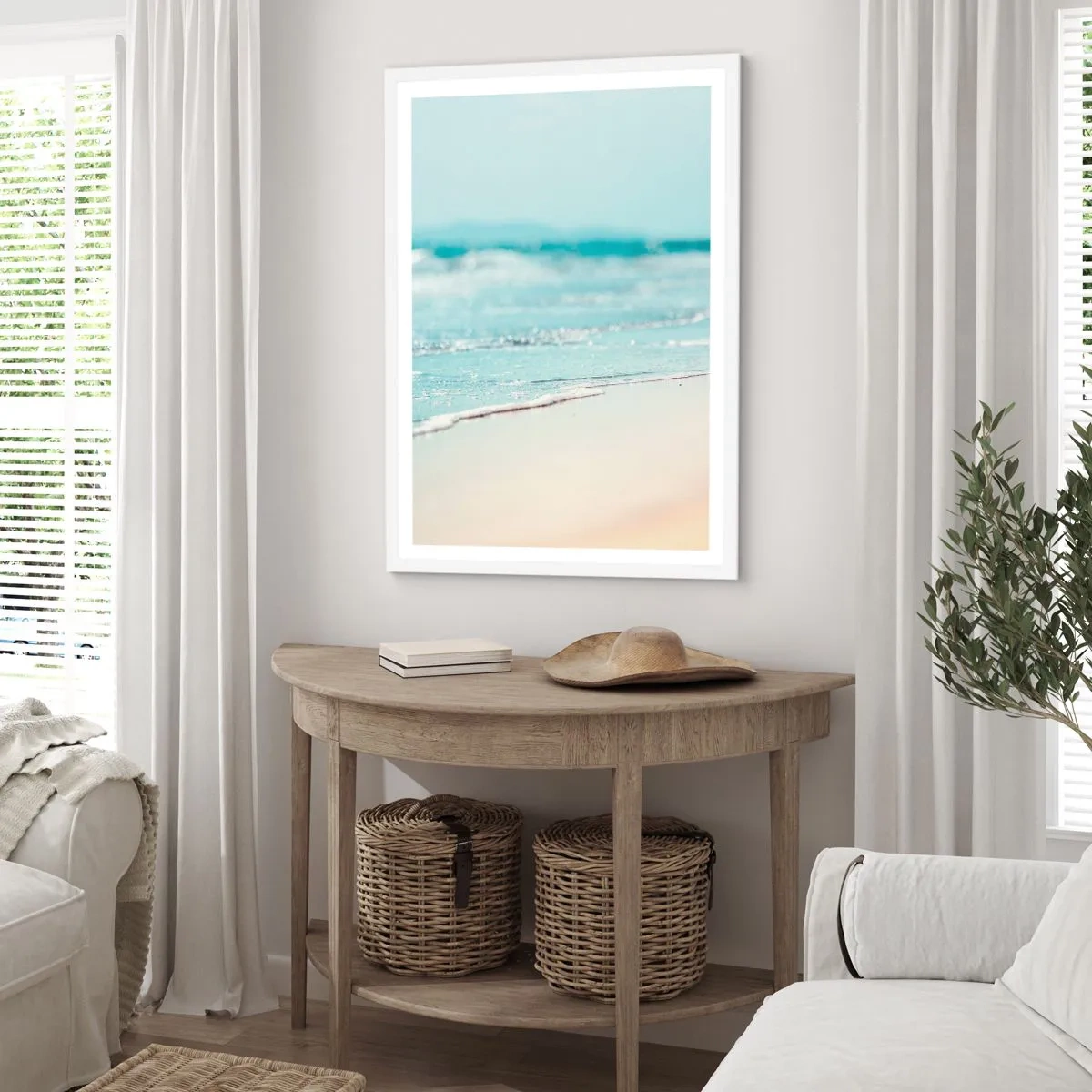 Poster in white frmae - Warmth and Breeze - 50x70 cm