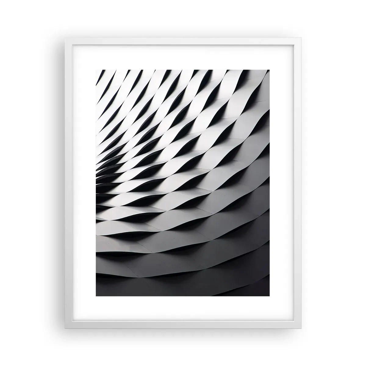 Poster in white frmae - On the Surface of the Wave - 40x50 cm