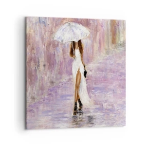 Canvas picture - In Liliac Rain - 50x50 cm