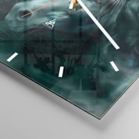 Clock face with lines