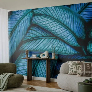 Photo Wallpaper Premium Canvas - Lifelines - Leaves, Botany, Plants - 150x105 cm