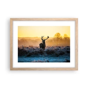 Poster in light oak frame - Crowned in Its Kingdom - 40x30 cm