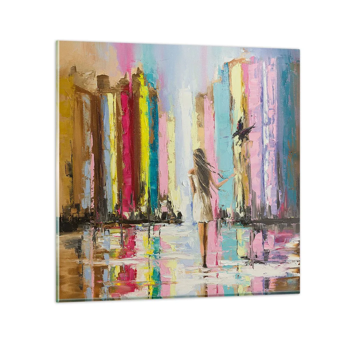 Glass picture - Follow Me - 30x30 cm