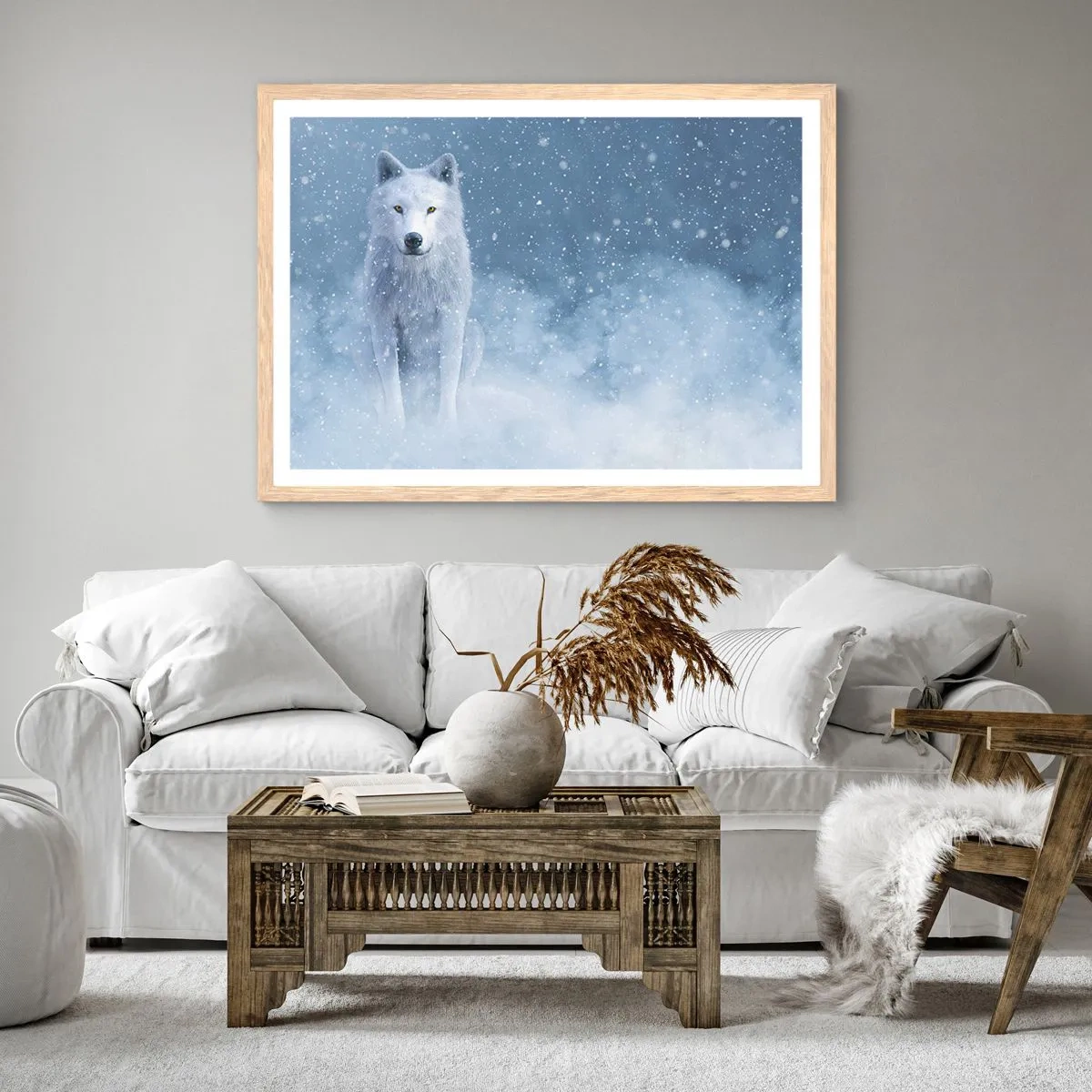 Poster in light oak frame - In Winter Spirit - 50x40 cm