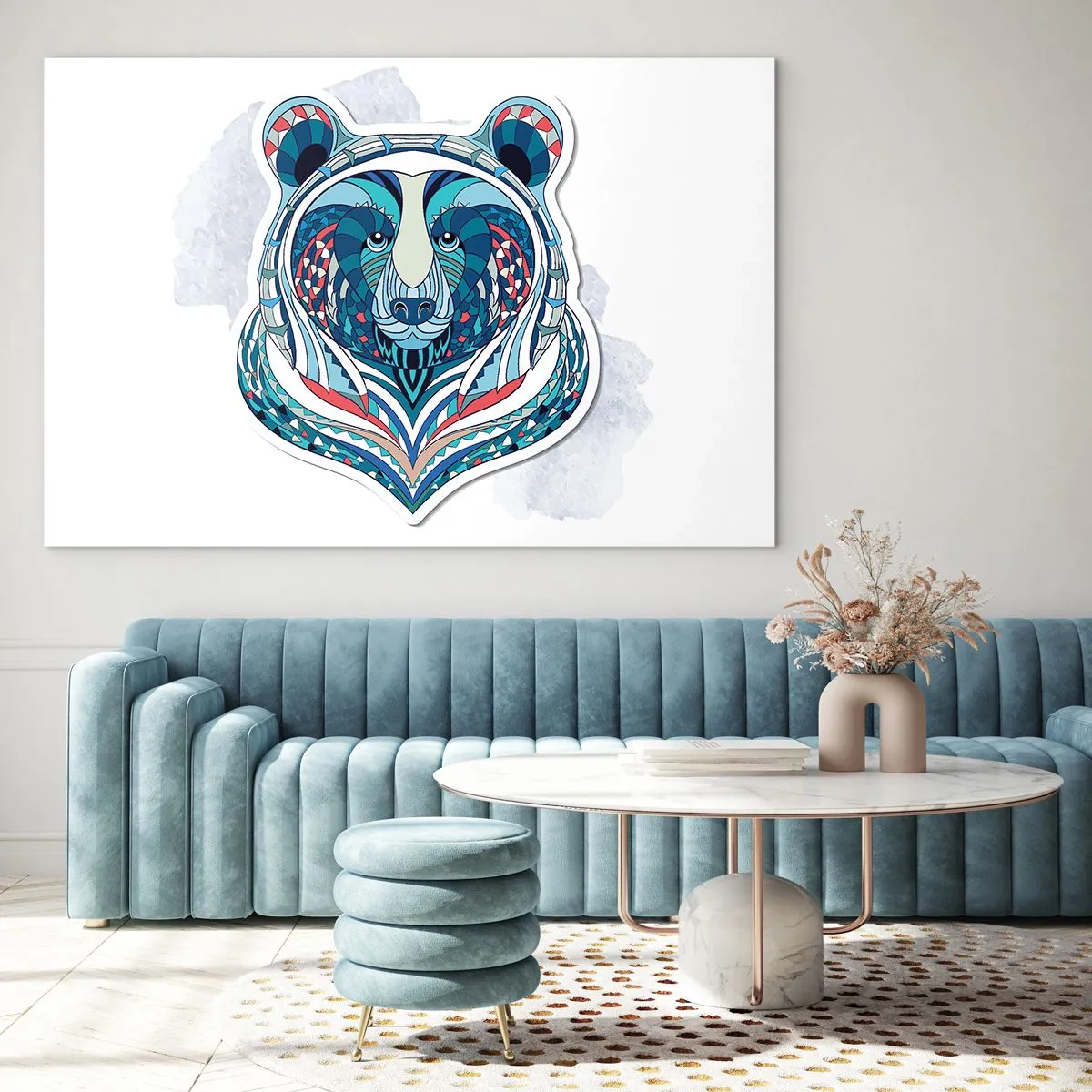 Glass picture - Eviva Grenlandia! - 120x80 cm