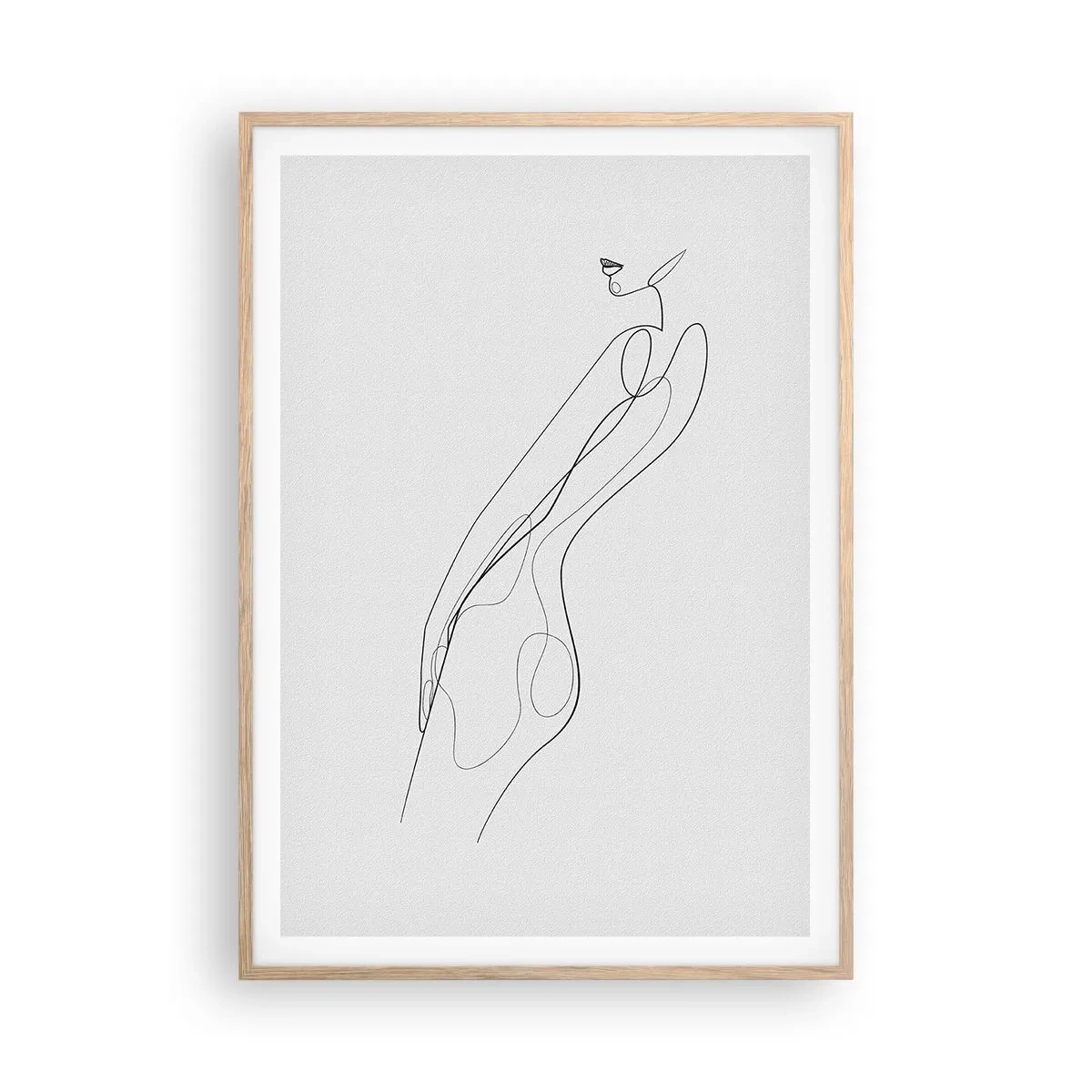 Poster in light oak frame - Barely a Promise - 70x100 cm