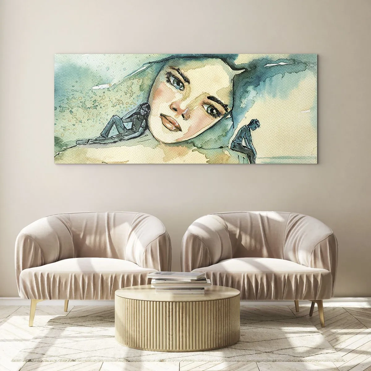 Glass picture - Am I Blue? - 100x40 cm
