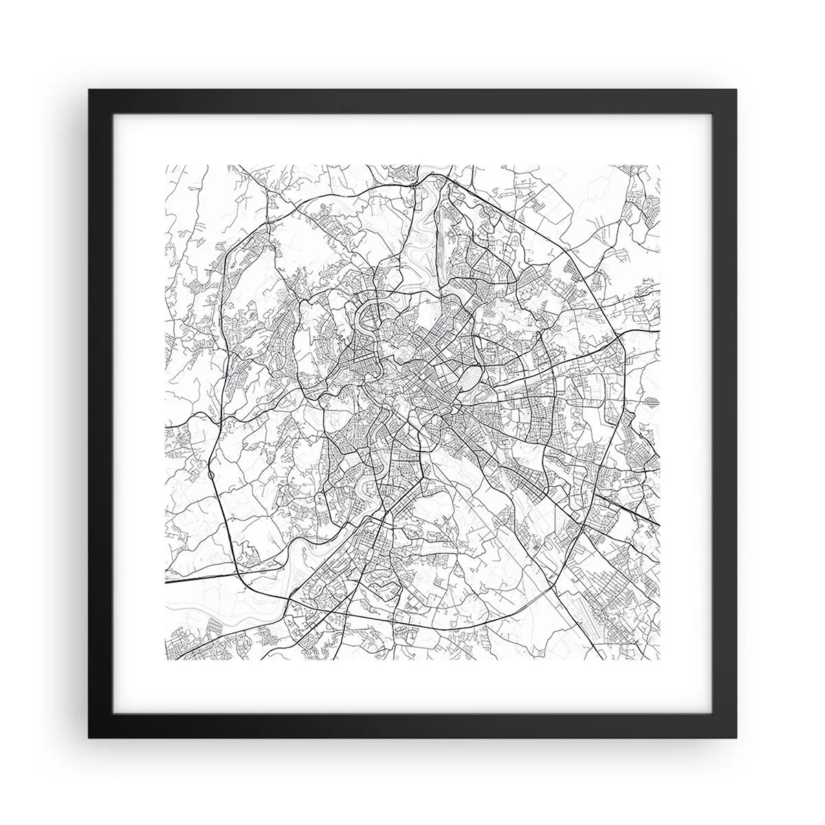 Poster in black frame - Roman Circle - 40x40 cm