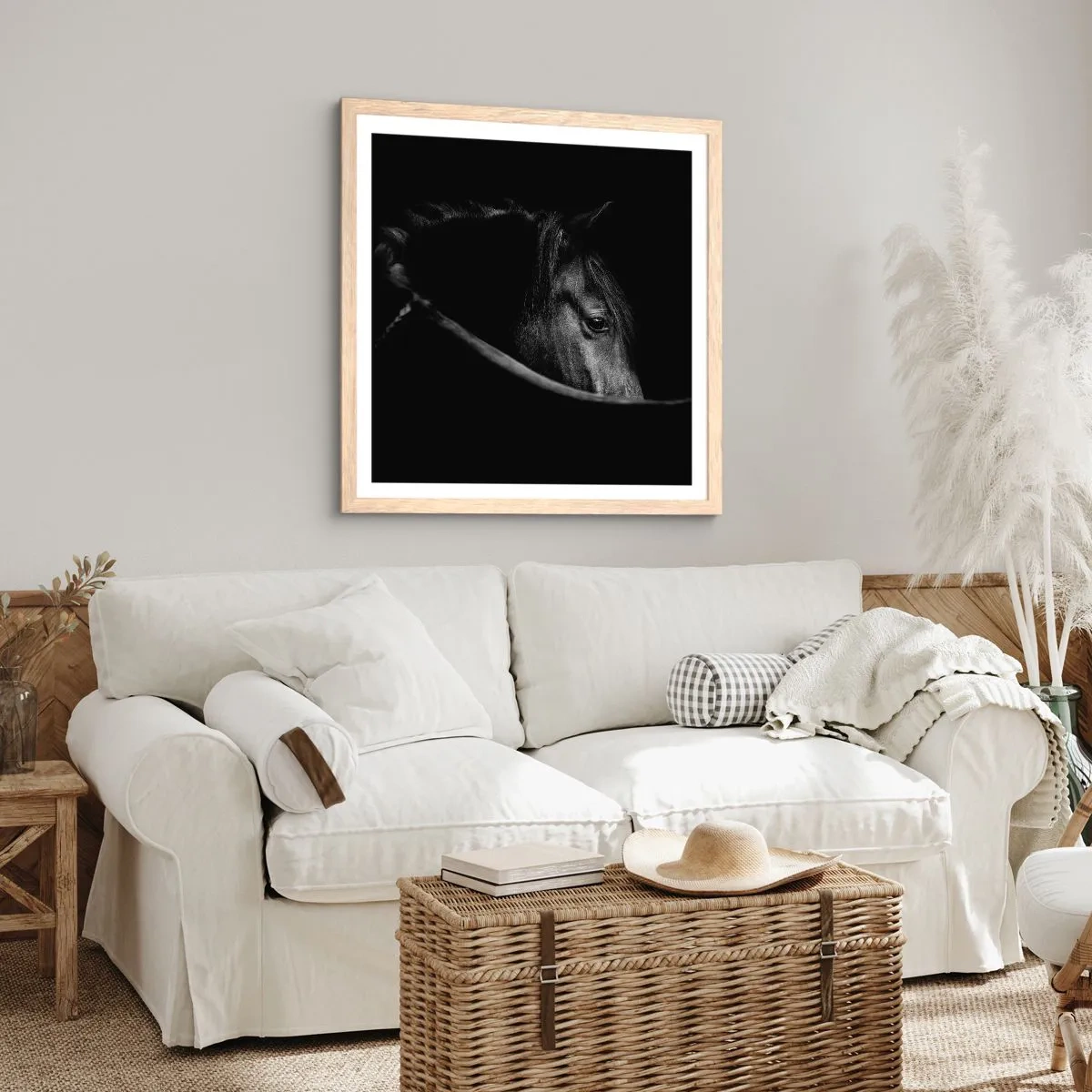 Poster in light oak frame - Black Prince - 50x50 cm