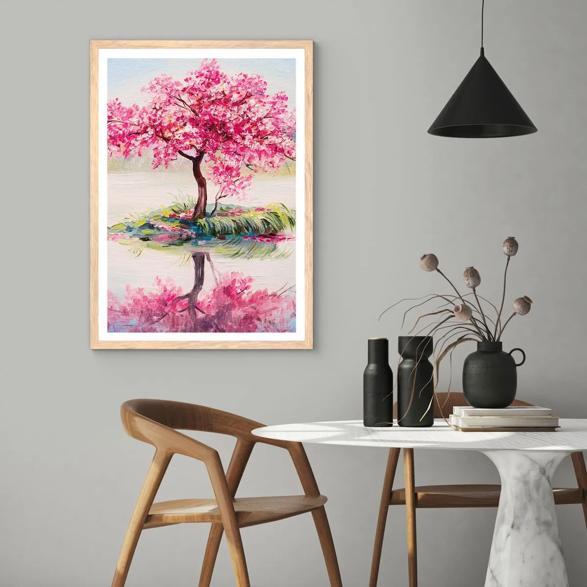 Poster in light oak frame - Spring Holiday - 40x50 cm