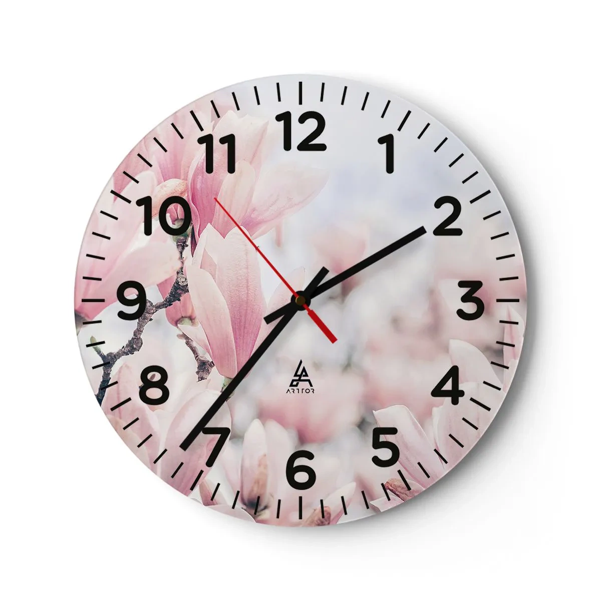 Wall clock - Clock on glass - Ideal of Subtlety - 30x30 cm