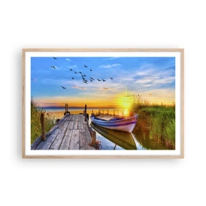 Poster in light oak frame - Goodbye, See You tomorrow - 91x61 cm