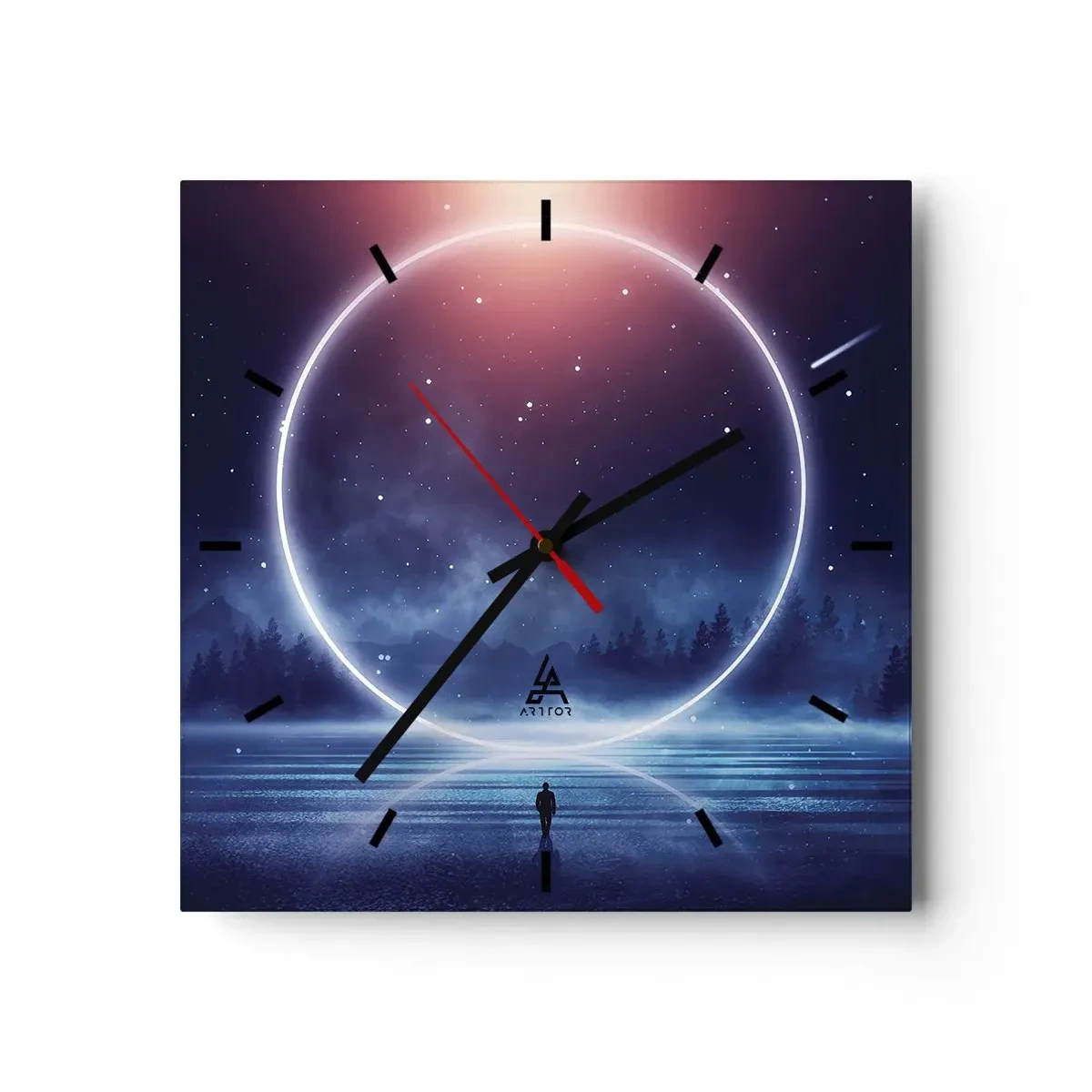 Wall clock - Clock on glass - They are Already Here… - 40x40 cm