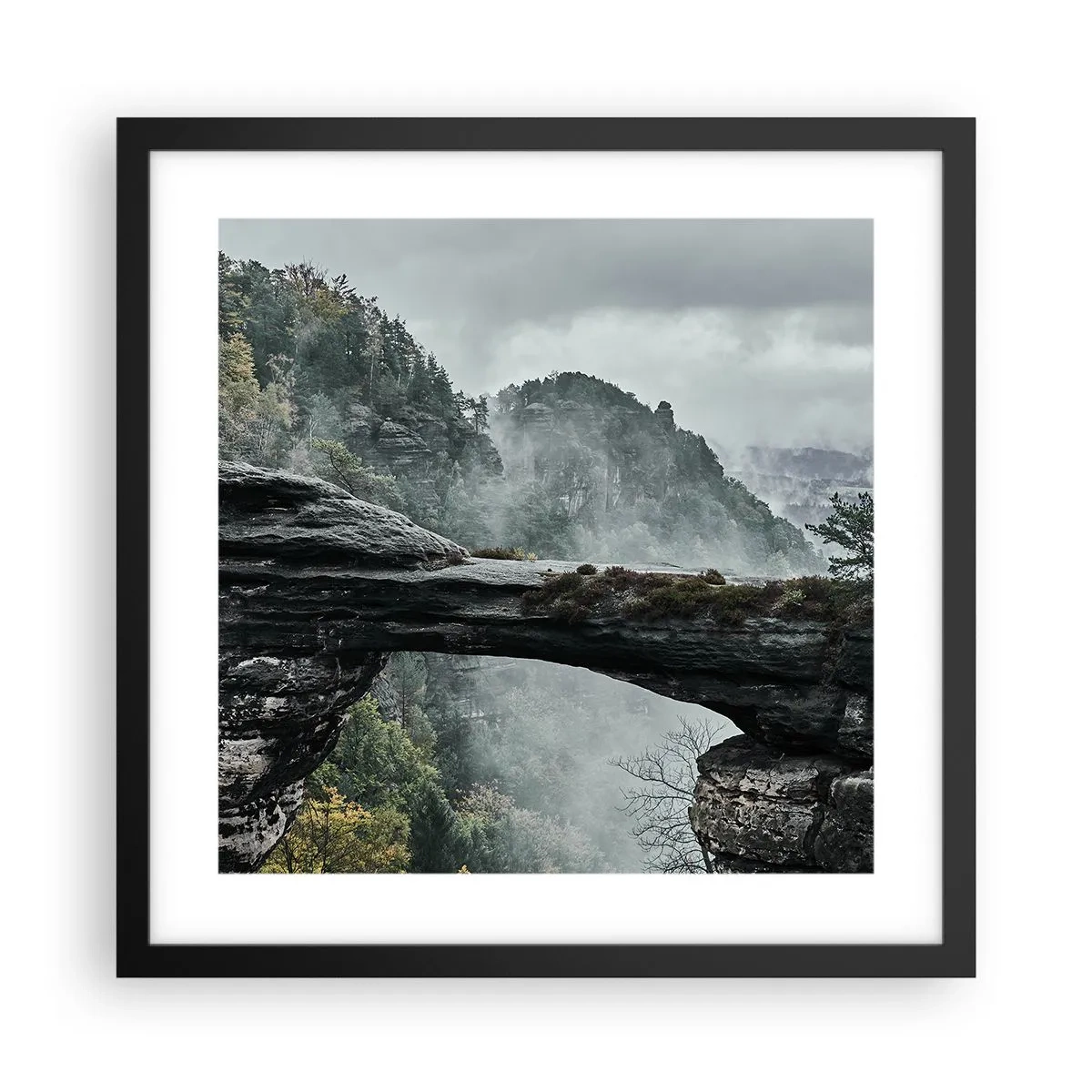 Poster in black frame - Adventure Is About to Start - 40x40 cm