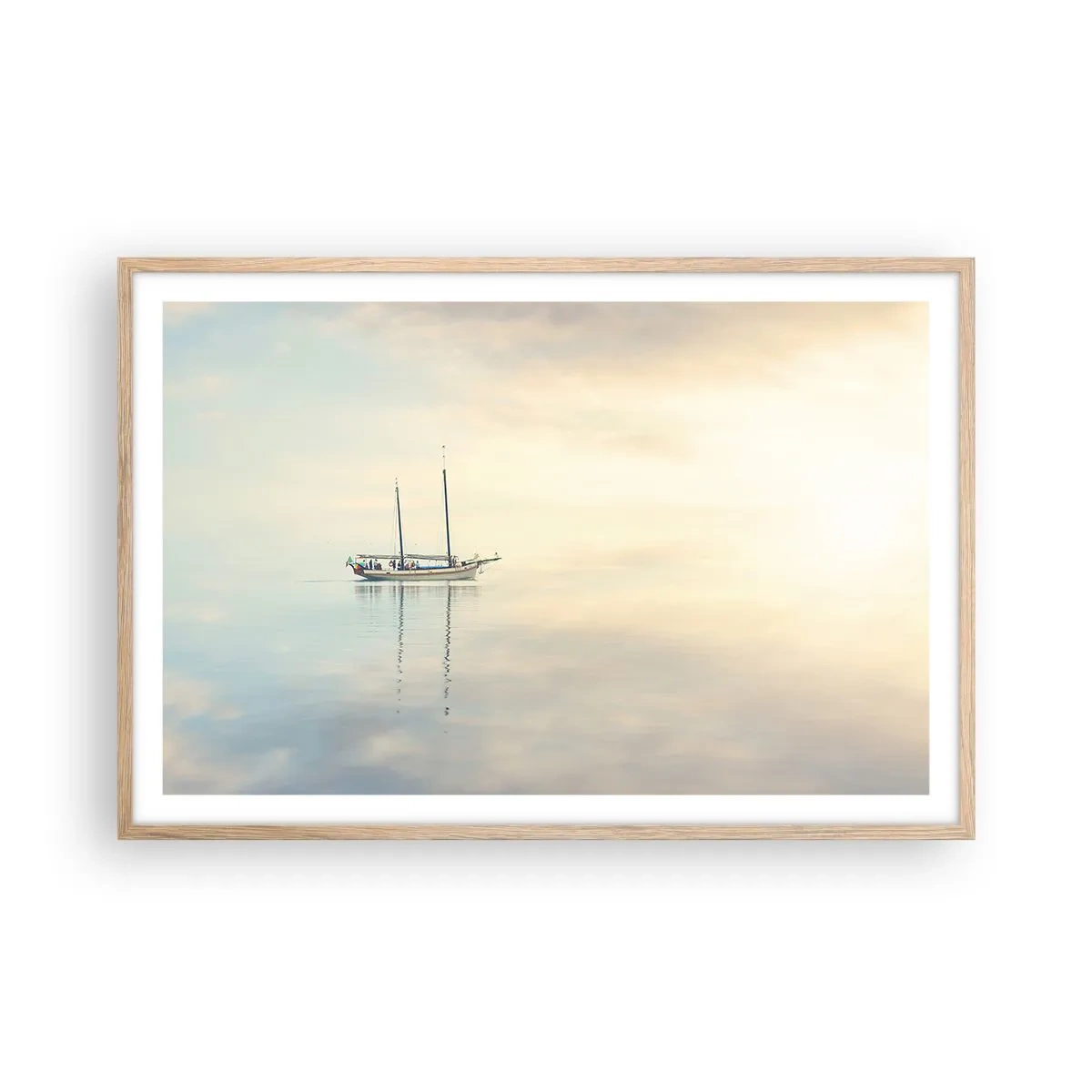 Poster in light oak frame - In the Sea of Silence - 91x61 cm