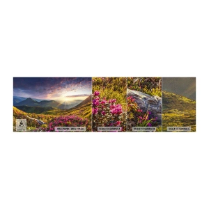 Photo Wallpaper Sample Premium Sand - Freshness of Mountain Morning - Landscape, Mountains, Flowers - 100x30 cm