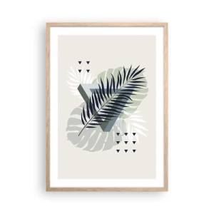 Poster in light oak frame - Nature and Geometry - Two Orders? - 50x70 cm