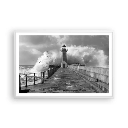 Poster in white frmae - Fearless - 91x61 cm