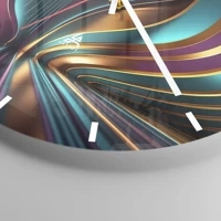 Clock face with lines