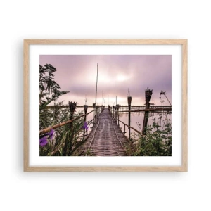 Poster in light oak frame - Peace and Quiet of Asia - 50x40 cm