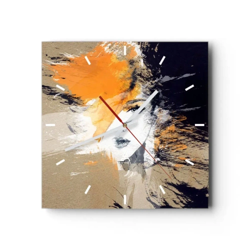 Wall clock - Clock on glass - And There Was Light - 30x30 cm