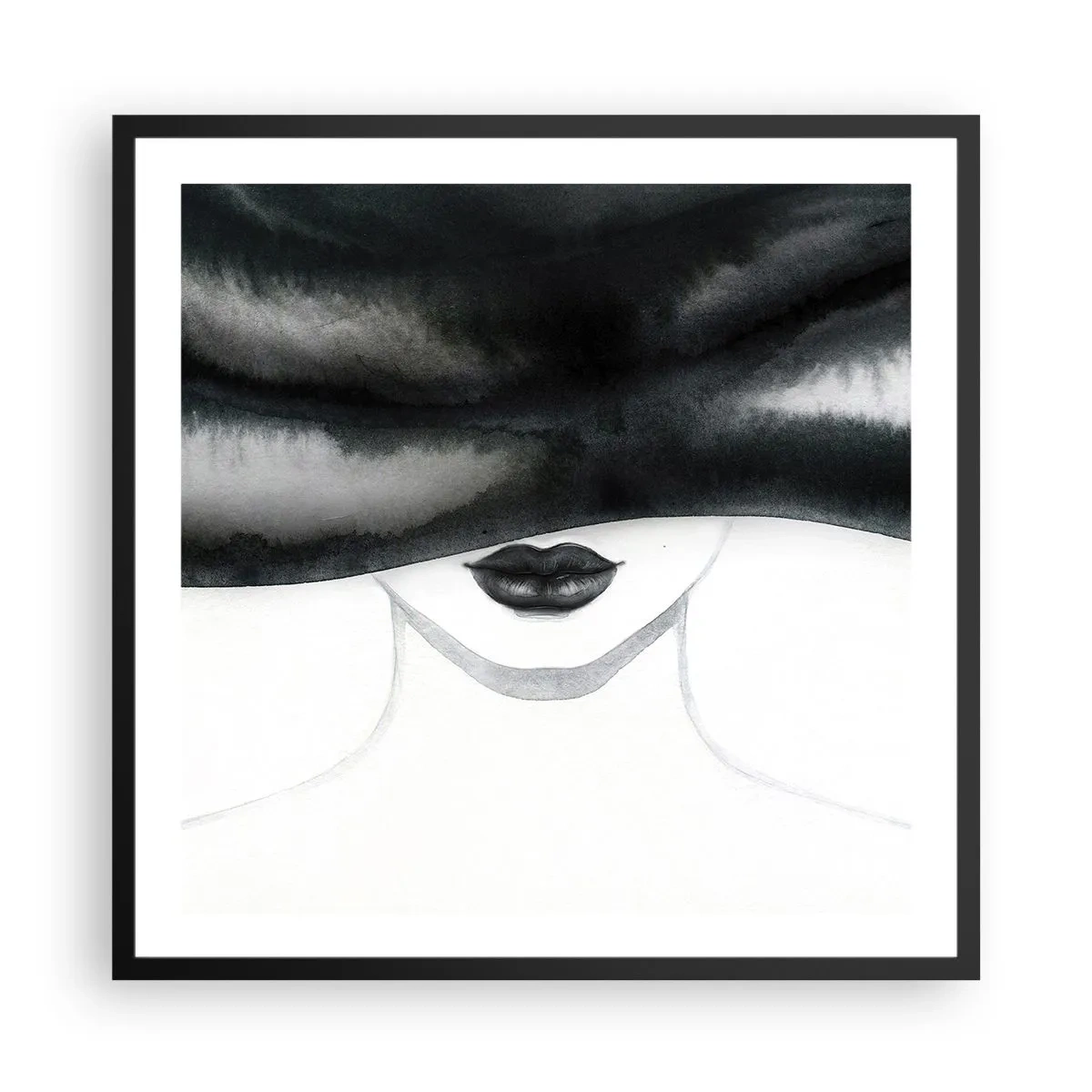 Poster in black frame - Sensual Secret - 60x60 cm