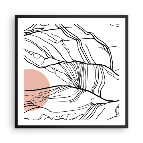 Poster in black frame - In a Web of Twigs - 60x60 cm