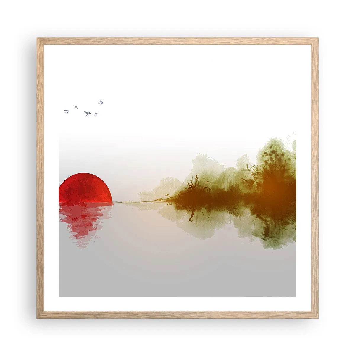 Poster in light oak frame - Promise of Peace - 60x60 cm