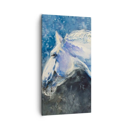 Canvas picture - Portrait in Blue Light - 55x100 cm