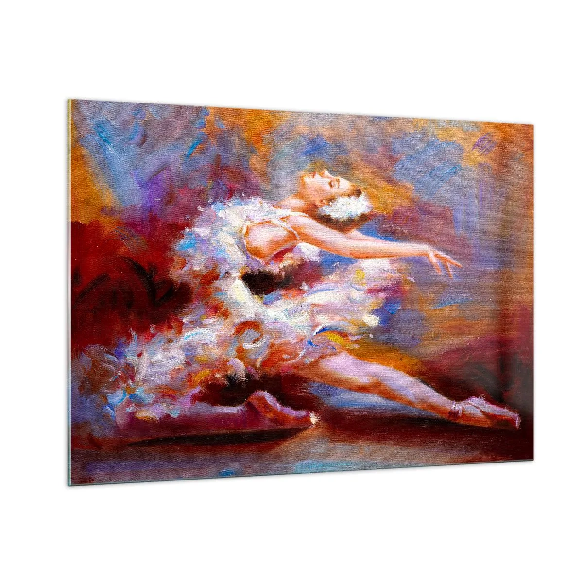 Glass picture - Swan Gracefulness - 100x70 cm