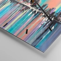 Clock face with lines