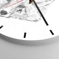 Clock face with lines