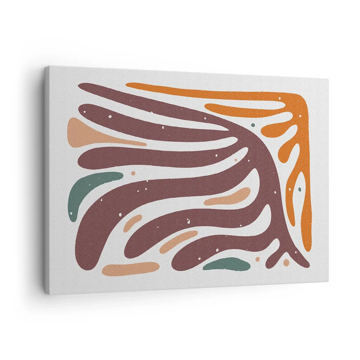 Canvas picture - Organic pattern with radiant lines in warm shades - 70x50cm - Radiant Organic Composition - Modern wall decoration for the living room and bedroom ARTTOR