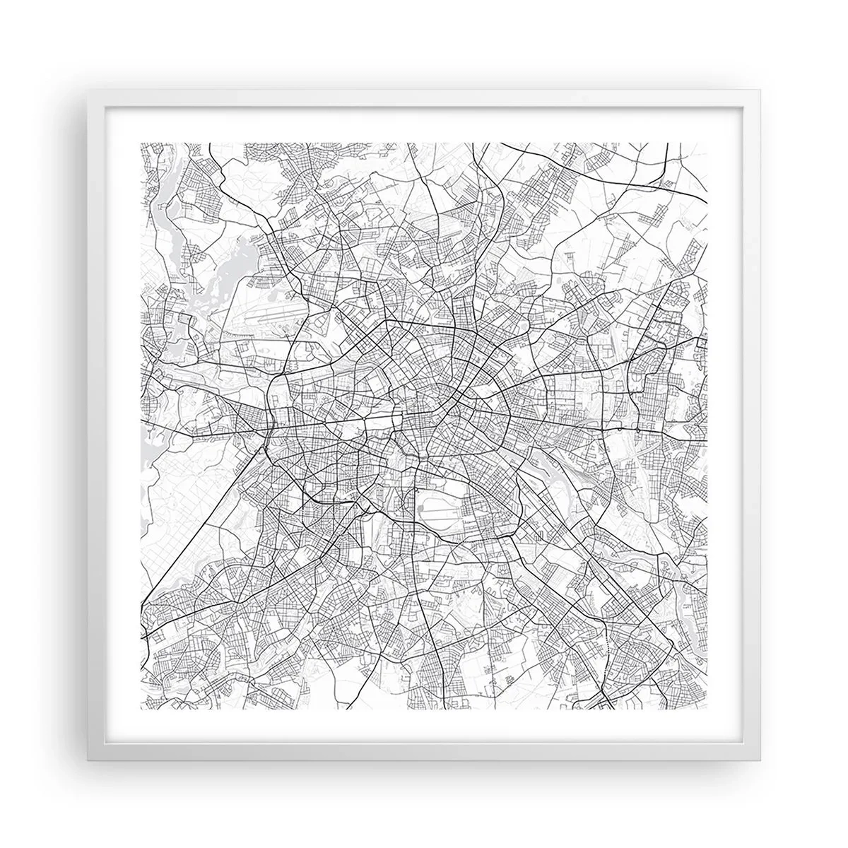 Poster in white frmae - Flower of Berlin - 60x60 cm