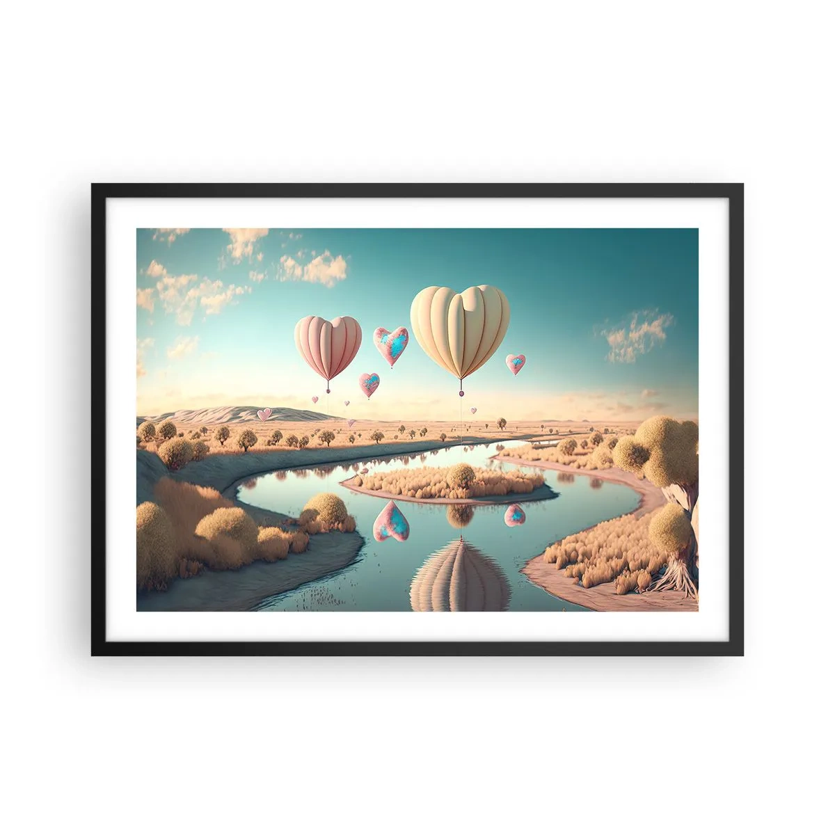 Poster in black frame - Love Lifts You up - 70x50 cm