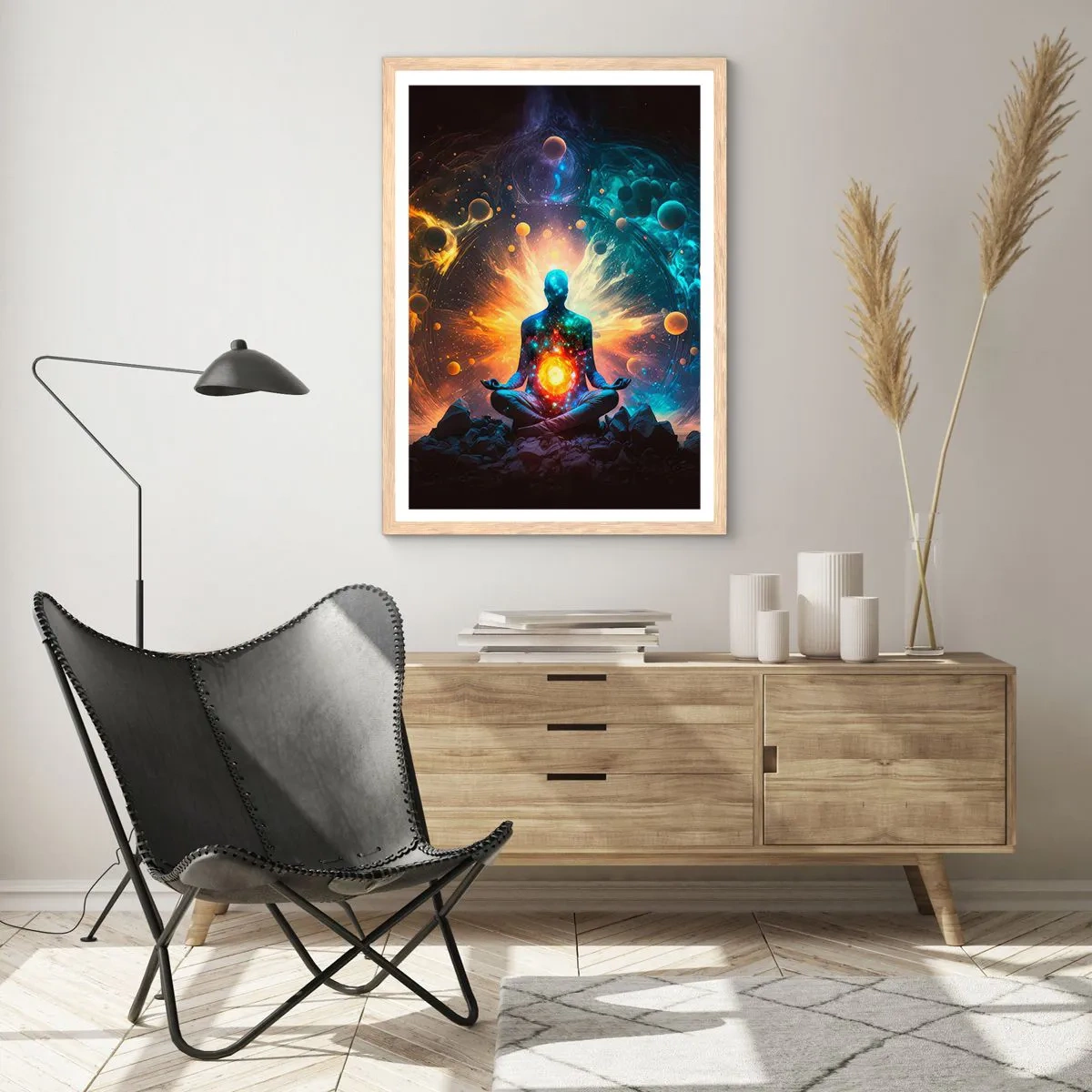 Poster in light oak frame - Cosmic Calm - 61x91 cm