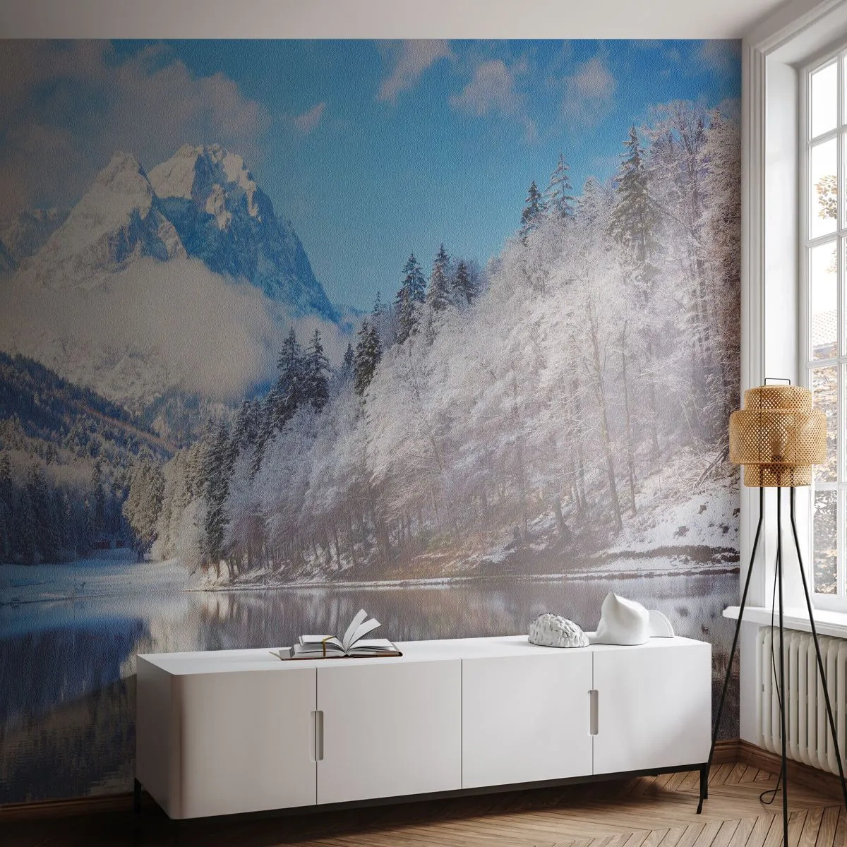 Photo Wallpaper Premium Canvas - Snow Patrol - Winter, Landscape, Mountains - 250x175 cm