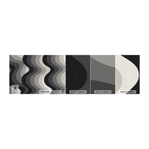Photo Wallpaper Sample Self-Adhesive Deluxe Sticker - Wave after Wave - Lines, Waves, Abstraction - 100x30 cm