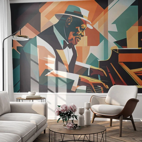 Photo Wallpaper Standard Eco - All that Jazz - Piano, Piano, Cubism - 200x140 cm