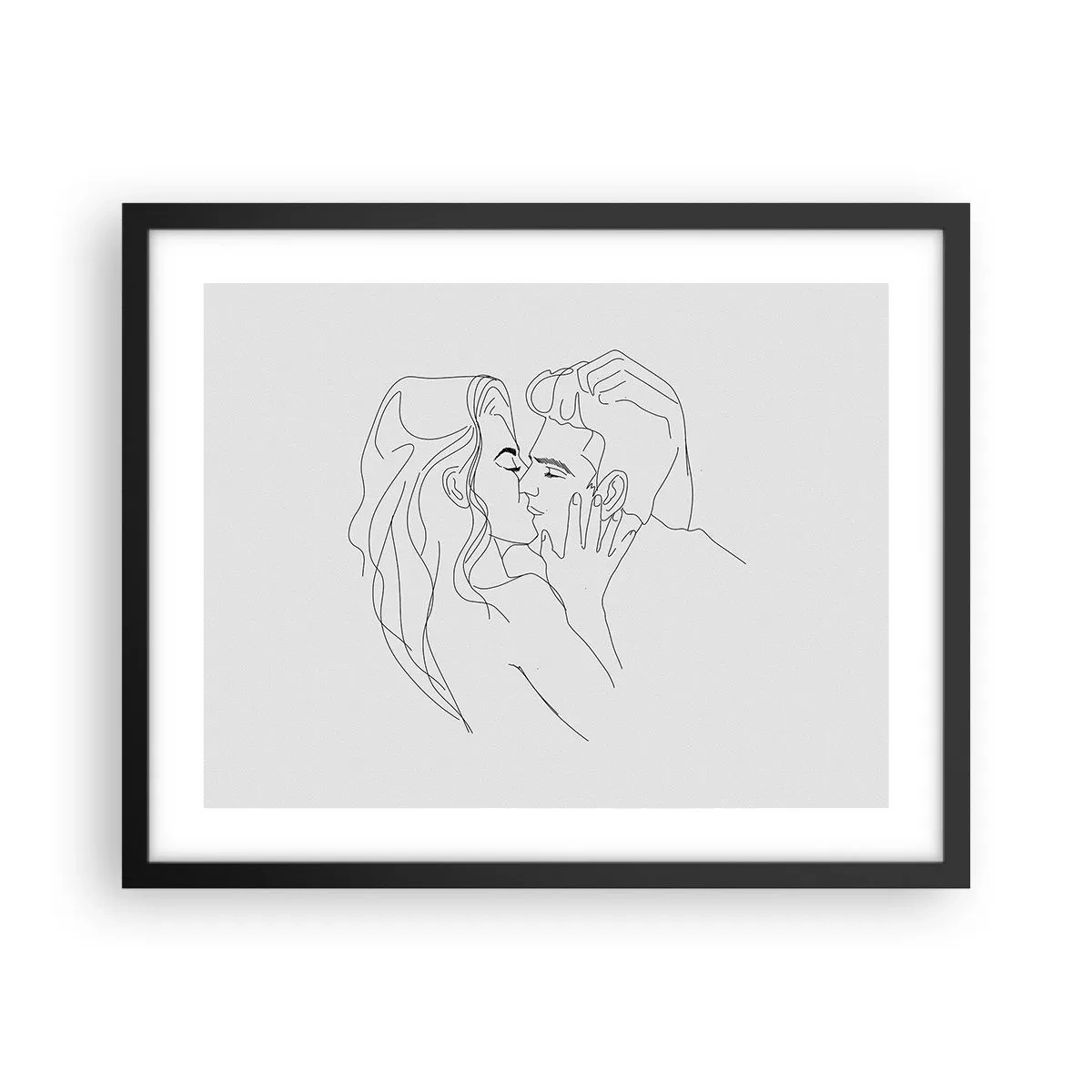 Poster in black frame - With the Same Line - 50x40 cm