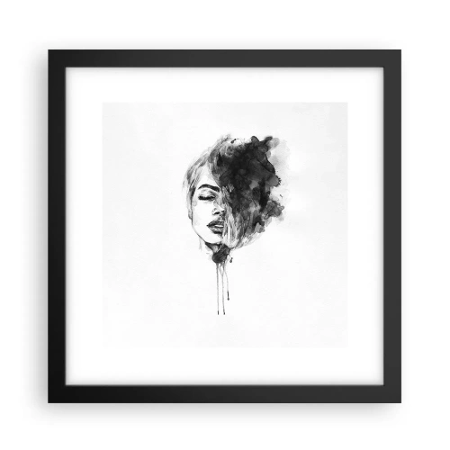 Poster in black frame - What Does a Girl Dream about? - 30x30 cm