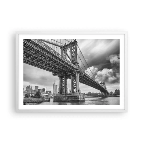 Poster in white frmae - To the Heart of a City - 70x50 cm