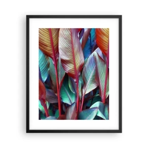 Poster in black frame - Colourful Thicket - 40x50 cm
