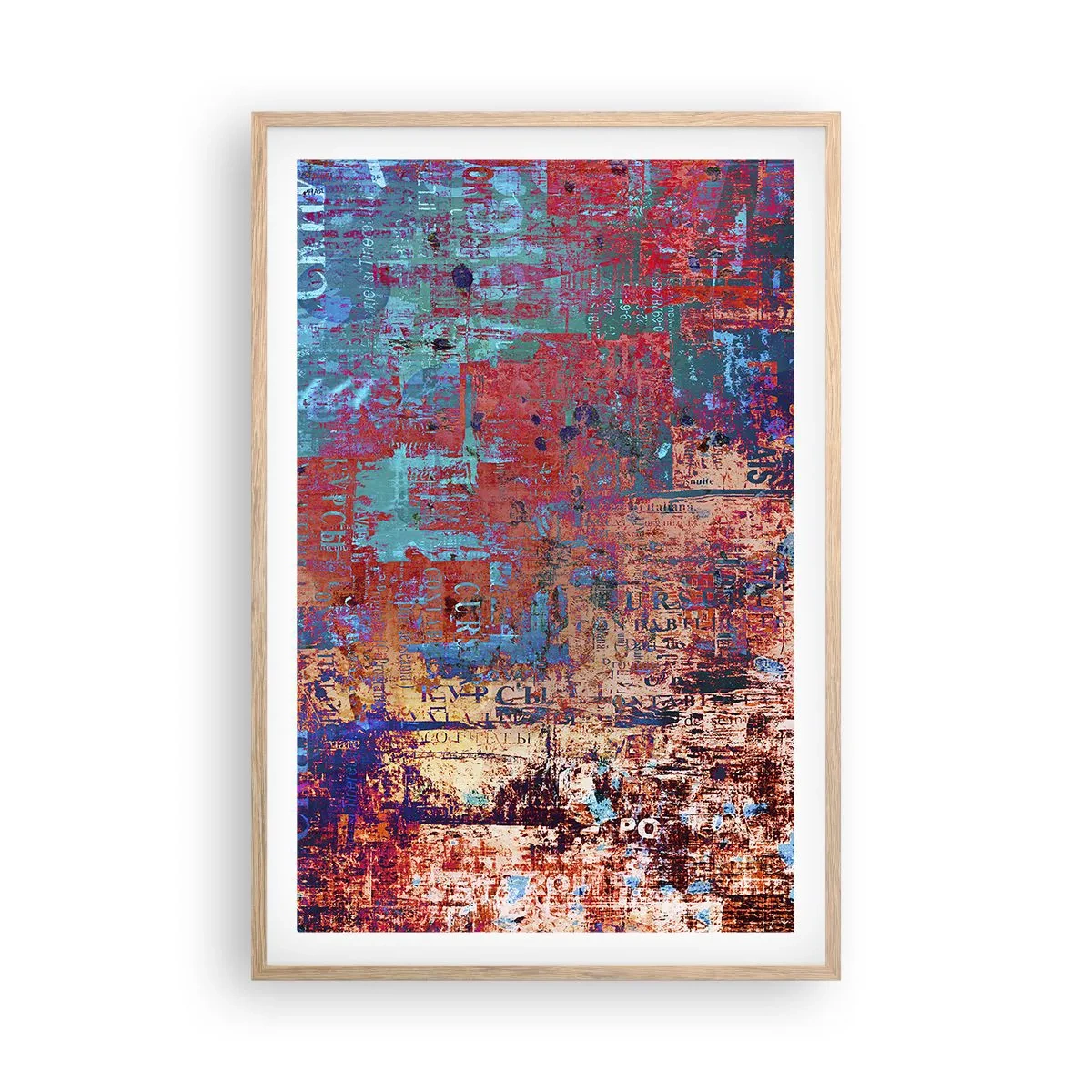 Poster in light oak frame - Memory and Oblivion - 61x91 cm