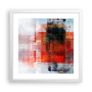 Poster in white frmae - Glowing Composition - 40x40 cm